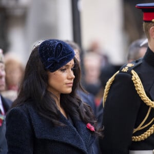 Le prince Harry, duc de Sussex, et Meghan Markle, duchesse de Sussex, assistent au 91ème 'Remembrance Day', une cérémonie d'hommage à tous ceux qui sont battus pour la Grande-Bretagne, à Westminster Abbey, le 7 novembre 2019. 