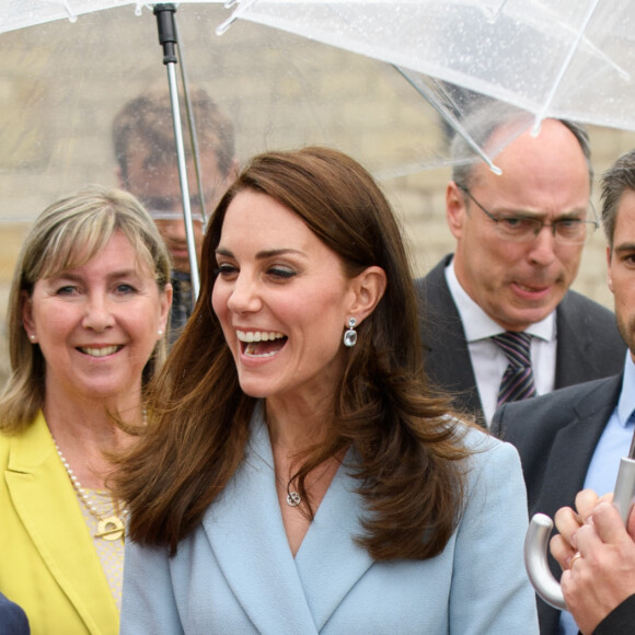 Catherine (Kate) Middleton, duchesse de Cambridge, le prince Guillaume, grand-duc héritier de Luxembourg et Xavier Bettel, premier ministre du Grand-Duché de Luxembourg - Catherine Kate Middleton, la duchesse de Cambridge en visite au Luxembourg, le 11 mai 2017.