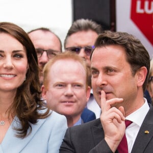 Catherine (Kate) Middleton, duchesse de Cambridge et Xavier Bettel, premier ministre du Grand-Duché de Luxembourg - Catherine Kate Middleton, la duchesse de Cambridge en visite au Luxembourg, le 11 mai 2017.