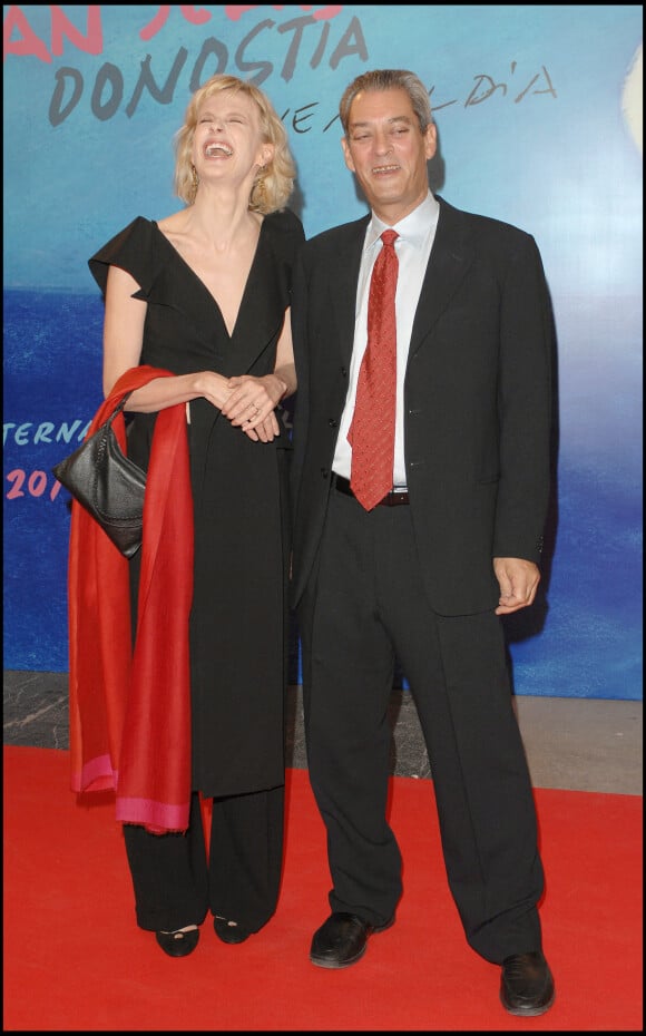 Paul Auster et sa femme Siri Ustved lors de la cérémonie du festival de San Sebastian au palace Kursall en 2007.