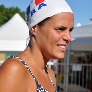 Laure Manaudou replonge pour le 8ème meeting de natation de Carcassonne le 28 juin 2015.