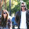 Miley Cyrus et son boyfriend Liam Hemsworth à Los Angeles, le 23 janvier 2010