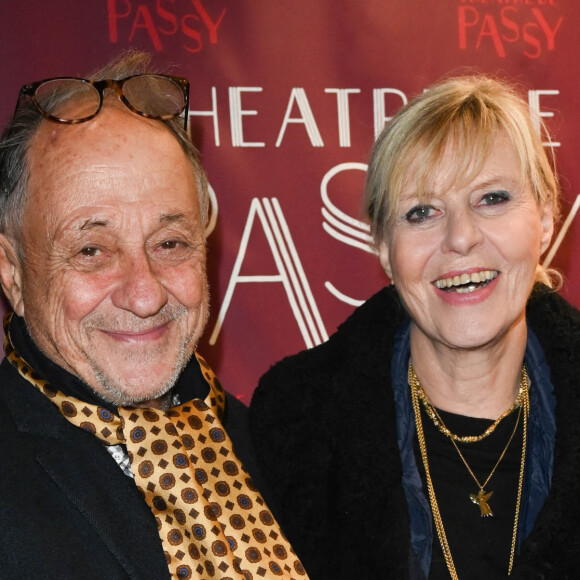 Exclusif - Chantal Ladesou et son mari Michel Ansault - Inauguration du théâtre de Passy lors du spectacle Joséphine B à Paris le 8 novembre 2021. © Coadic Guirec/Bestimage 