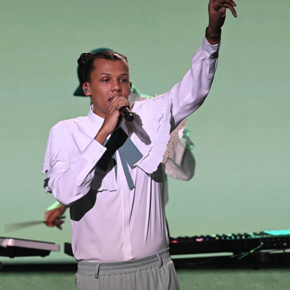 Stromae lors de la 37ème cérémonie des Victoires de la musique à la Seine musicale de Boulogne-Billancourt, le 11 février 2022. © Guirec Coadic/Bestimage 