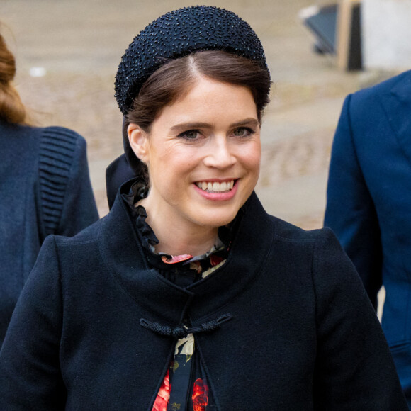 La princesse Eugenie d'York et La princesse Beatrice d'York lors du service d'action de grâce en hommage au prince Philip, duc d'Edimbourg, à l'abbaye de Westminster à Londres, Royaume Uni.