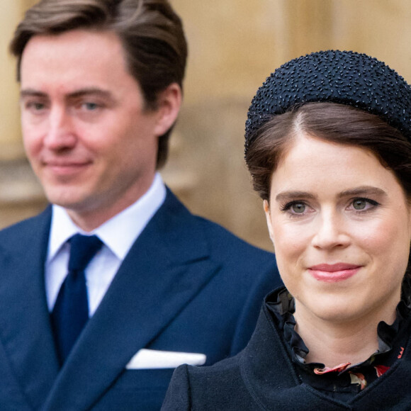 La princesse Eugenie d'York lors du service d'action de grâce en hommage au prince Philip, duc d'Edimbourg, à l'abbaye de Westminster à Londres, Royaume Uni, le 29 mars 2022. Le prince Philip, duc d'Edimbourg, est décédé le 9 avril 2021.