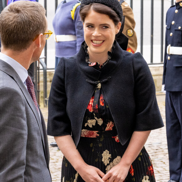 La princesse Eugenie d'York lors du service d'action de grâce en hommage au prince Philip, duc d'Edimbourg, à l'abbaye de Westminster à Londres, Royaume Uni, le 29 mars 2022. Le prince Philip, duc d'Edimbourg, est décédé le 9 avril 2021.