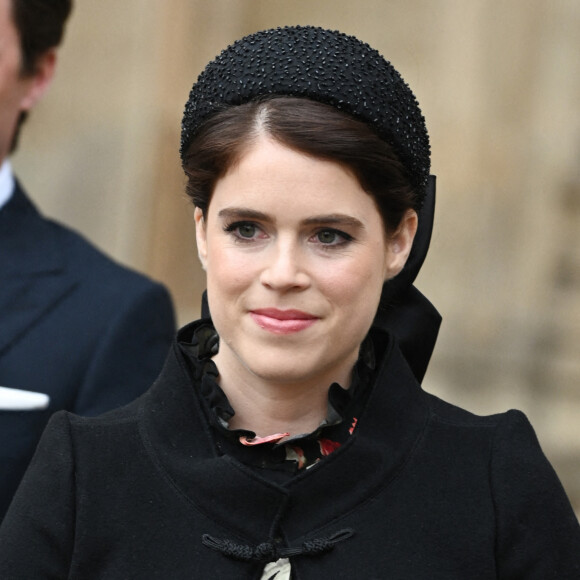 La princesse Eugenie d'York - Service d'action de grâce en hommage au prince Philip, duc d'Edimbourg, à l'abbaye de Westminster à Londres, le 29 mars 2022. Le prince Philip, duc d'Edimbourg, est décédé le 9 avril 2021.