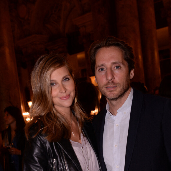 Exclusif - Ophélie Meunier (enceinte) et son mari Mathieu Vergne - Dîner Etam après le défilé Etam Live Show 2021 à l'Opéra Garnier à Paris, le 4 octobre 2021. © Rachid Bellak / Bestimage