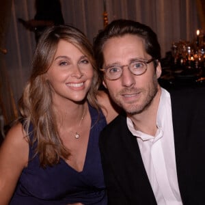 Exclusif - Ophélie Meunier (enceinte) et son mari Mathieu Vergne lors du dîner de la soirée de présentation de la collection Messika by Kate Moss à l'hôtel Ritz à Paris. © Rachid Bellak / Bestimage