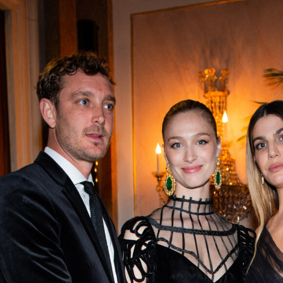 Pierre Casiraghi;Beatrice Casiraghi;Bianca Brandolini d'Adda - Les célébrités à la soirée de gala "Dior et Venetian Heritage" à l'opéra La Fenice à Venise, dans le cadre de l'ouverture de la 59 ème Biennale d'art contemporain, le 23 avril 2022.  59Th Biennale Of Venice - Dior & Venetian Heritage Opera Ball in Venice. April 23rd, 2022. 