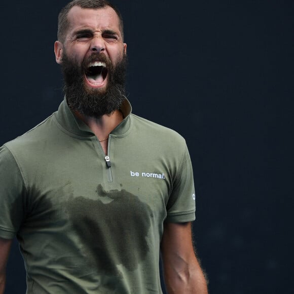 Benoît Paire face à Thiago Montero lors de l'Open d'Australie, le 18 janvier 2022.