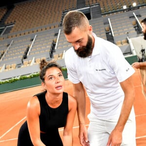 Exclusif - Benoît Paire et sa compagne Julie Bertin - Benoît Paire, Gaël Monfils, Domingo (Pierre Alexis Bizot) et Zerator (Adrien Nougaret) deux streamers se rencontrent lors d'un match de tennis à Roland Garros, Paris © Veeren/Bestimage