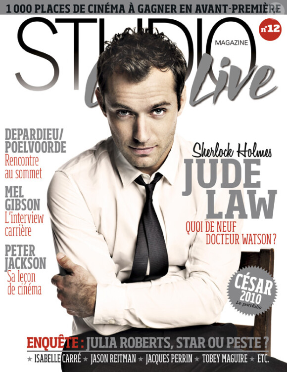 Jude Law en couverture de Studio Ciné Live