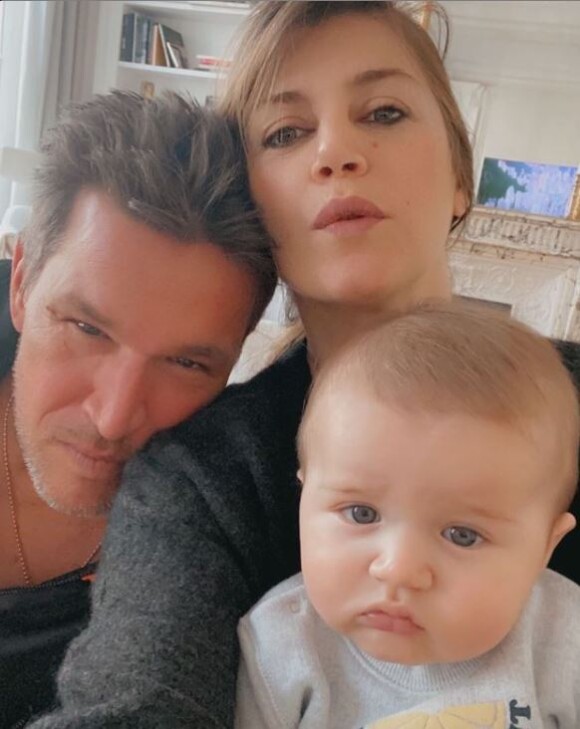 Benjamin Castaldi avec Aurore Aleman et leur fils Gabriel sur Instagram, le 18 mars 2021