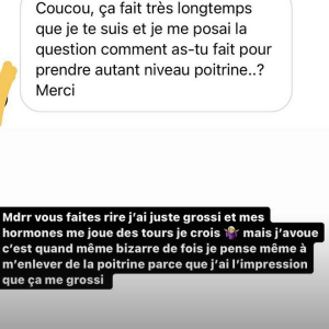 Carla Moreau s'explique sur sa poitrine qui fait parler - Instagram