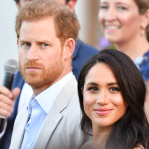 Le prince Harry, duc de Sussex, et Meghan Markle, duchesse de Sussex, se rendent à la résidence de l'ambassadeur à Cape Town, en Afrique du Sud.