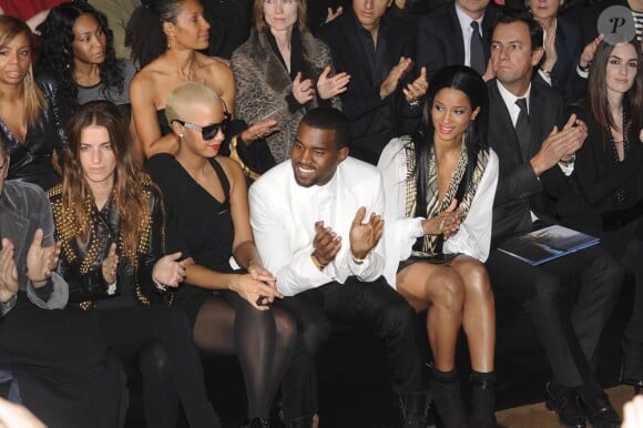 Kanye West et Amber Rose au défilé Givenchy le 26 janvier 2010 à Paris