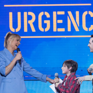 Exclusif - Hopen et Tim, Jérôme Anthony et Élodie Gossuin - Enregistrement de l'émission "Ce soir on chante pour l'Unicef - Urgence Ukraine", au Dôme de Paris. © Cyril Moreau / Bestimage