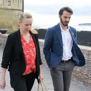 Marion Maréchal et son mari Vincenzo Sofo à Naples le 14 mai 2019