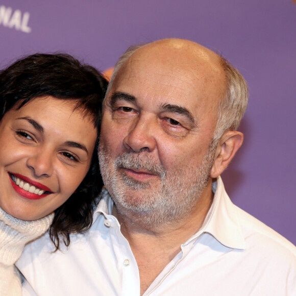 Gerard Jugnot et Saida Jawad lors du 17e Festival international du film de comedie de l'Alpe d'Huez, le 17 janvier 2014.