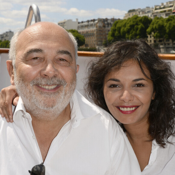Gerard Jugnot et Saida Jawad - 3e édition du Brunch Blanc "Une croisière sur la Seine" à Paris, le 30 juin 2013. 