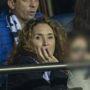 Marie-Sophie Lacarrau dans les tribunes lors du match de football de qualification pour la Coupe du monde 2022 entre la France et le Kazakhstan au stade Parc des Princes à Paris, France, le 13 novembre 2021. La France a gagné 8-0. © Cyril Moreau/Bestimage 