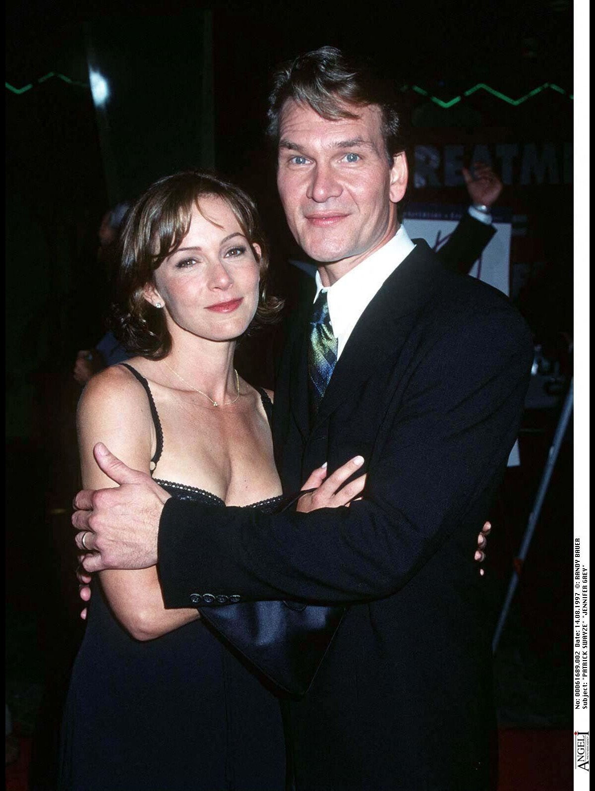 Photo Patrick Swayze et Jennifer Grey pour les 10 ans de "Dirty Dancing" en août 1997 Purepeople