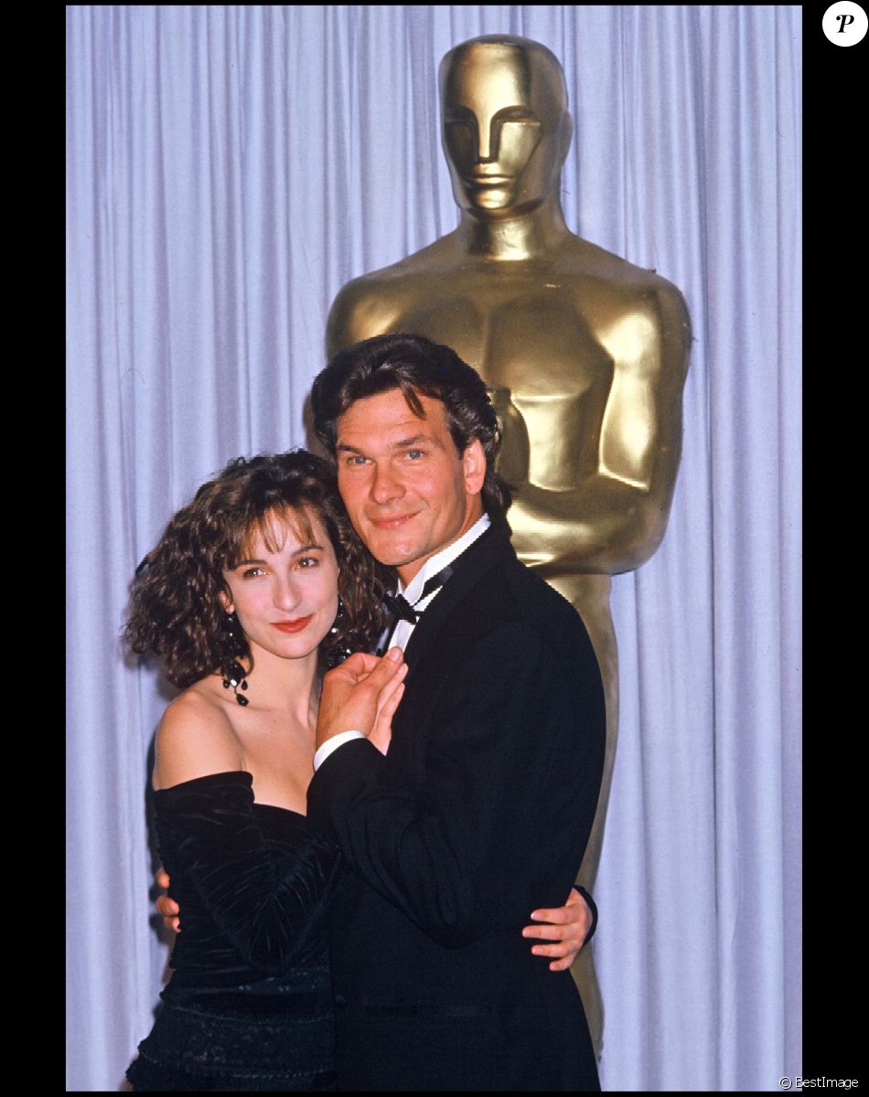 Patrick Swayze et Jennifer Grey aux Oscars en avril 1988