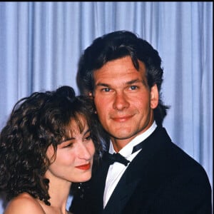Patrick Swayze et Jennifer Grey aux Oscars en avril 1988