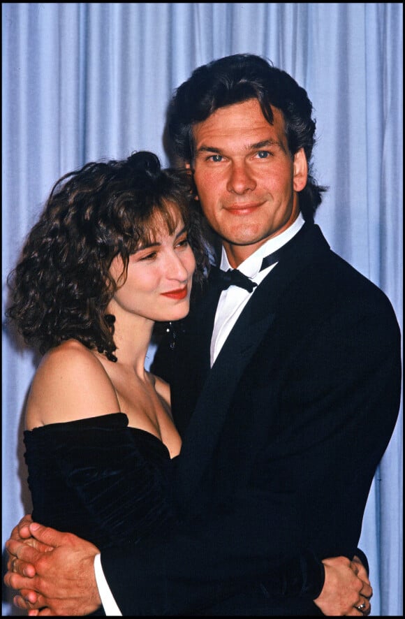 Patrick Swayze et Jennifer Grey aux Oscars en avril 1988
