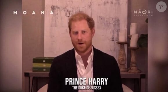 Le prince Harry, duc de Sussex, parle le Maori sur la chaîne Moana en Nouvelle-Zélande. Le 9 mai 2022. 