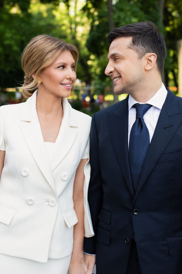 Le président ukrainien, Volodymyr Zelensky et sa femme la première dame, Olena Zelenska à Kiev le 20 mai 2019