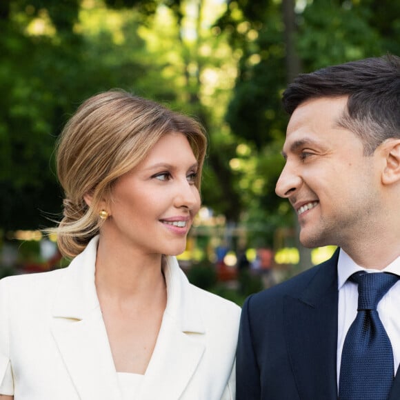 Le président ukrainien, Volodymyr Zelensky et sa femme la première dame, Olena Zelenska à Kiev le 20 mai 2019