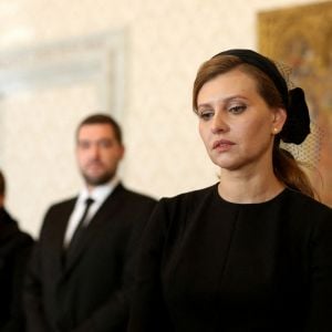 Le président ukrainien, Volodymyr Zelensky et sa femme la première dame, Olena Zelenska au Vatican le 8 février 2020