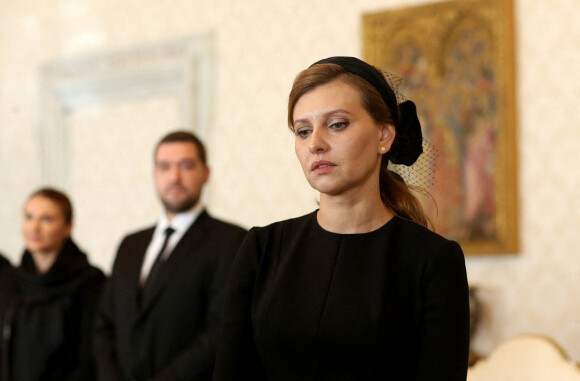 Le président ukrainien, Volodymyr Zelensky et sa femme la première dame, Olena Zelenska au Vatican le 8 février 2020