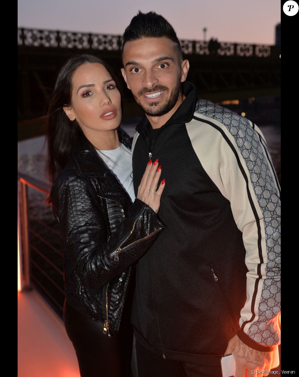 Exclusif - Julien Tanti et sa compagne Manon Marsault - Soirée du 9ème anniversaire du site en ligne "AliExpress.com" (filiale d'Alibaba) à Paris le 28 mars 2019. © Veeren/Bestimage