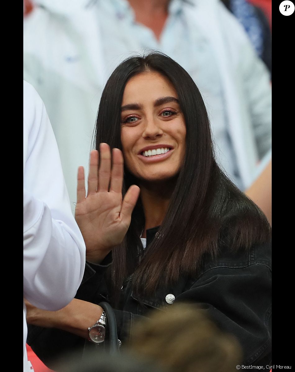 Fern Hawkins (compagne de Harry Maguire) - Les familles de l'équipe d'Angleterre dans les tribunes lors de la 8ème de finale du match de coupe du monde opposant l'Angleterre à la Colombie au stade Spartak à Moscow , Russie, le 3 juillet 2018. L'Angleterre a gagné le match 4-3 aux tirs au but après un match nul 1-1. © Cyril Moreau/Bestimage