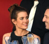 Charlotte Casiraghi et Gad Elmaleh - Soirée de cloture du 20ème Jumping International de Monte-Carlo au Port Hercule de Monaco à Monte-Carlo, le 27 juin 2015. La compétition célèbre cette année un double anniversaire : les 20 ans du Jumping et les 10 ans du Longines Global Champions Tour. 