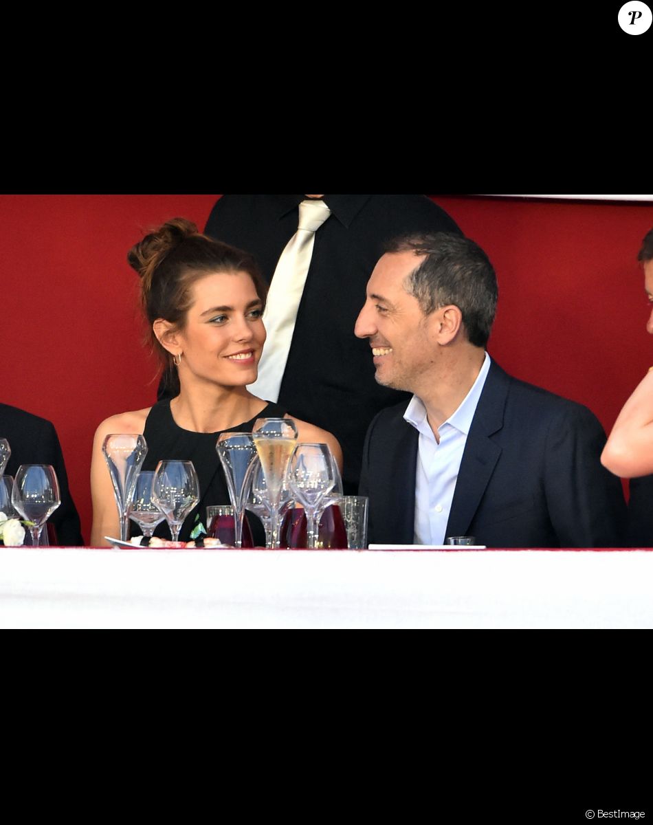 Charlotte Casiraghi et Gad Elmaleh - Soirée de cloture du 20ème Jumping International de Monte-Carlo au Port Hercule de Monaco à Monte-Carlo, le 27 juin 2015. La compétition célèbre cette année un double anniversaire : les 20 ans du Jumping et les 10 ans du Longines Global Champions Tour.