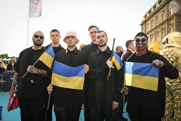 L'Ukraine : Kalush Orchestra au photocall de "l'Eurovision 2022" à Turin, le 8 mai 2022.