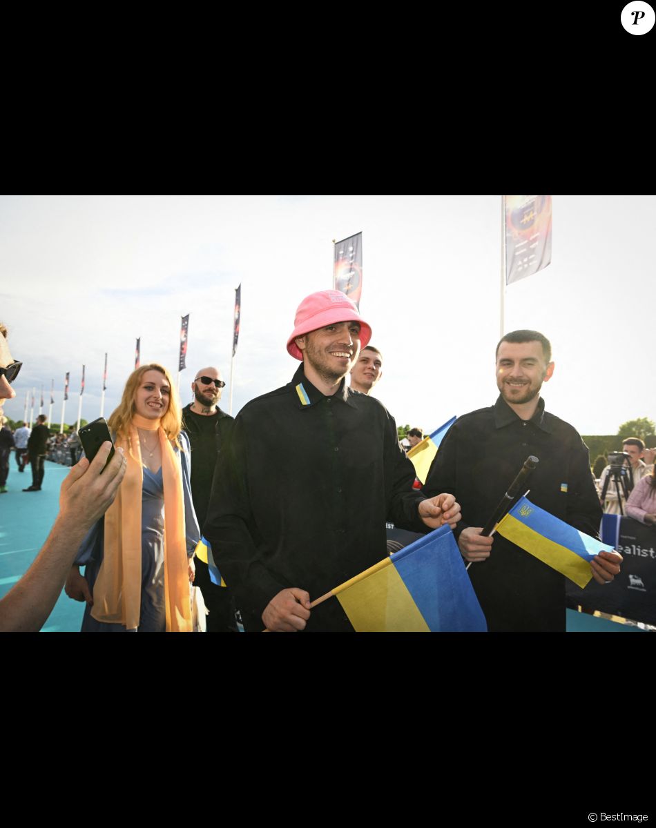 L'Ukraine : Kalush Orchestra au photocall de "l'Eurovision 2022" à Turin, le 8 mai 2022.