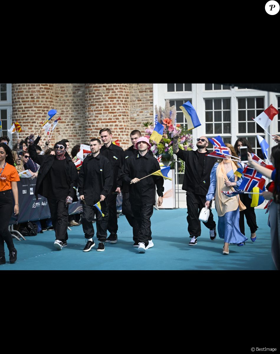 L'Ukraine : Kalush Orchestra au photocall de "l'Eurovision 2022" à Turin, le 8 mai 2022.