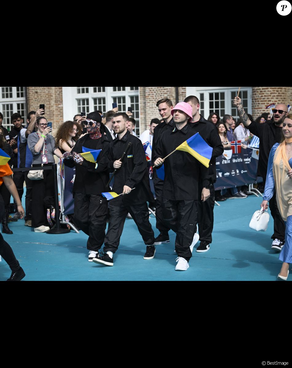 L'Ukraine : Kalush Orchestra au photocall de "l'Eurovision 2022" à Turin, le 8 mai 2022.