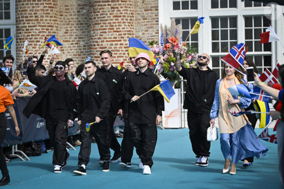 L'Ukraine : Kalush Orchestra au photocall de "l'Eurovision 2022" à Turin, le 8 mai 2022.