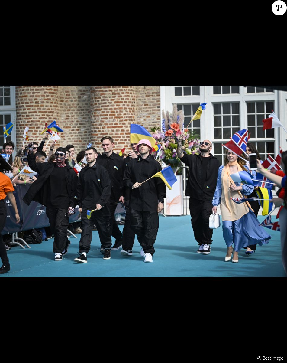 L'Ukraine : Kalush Orchestra au photocall de "l'Eurovision 2022" à Turin, le 8 mai 2022.
