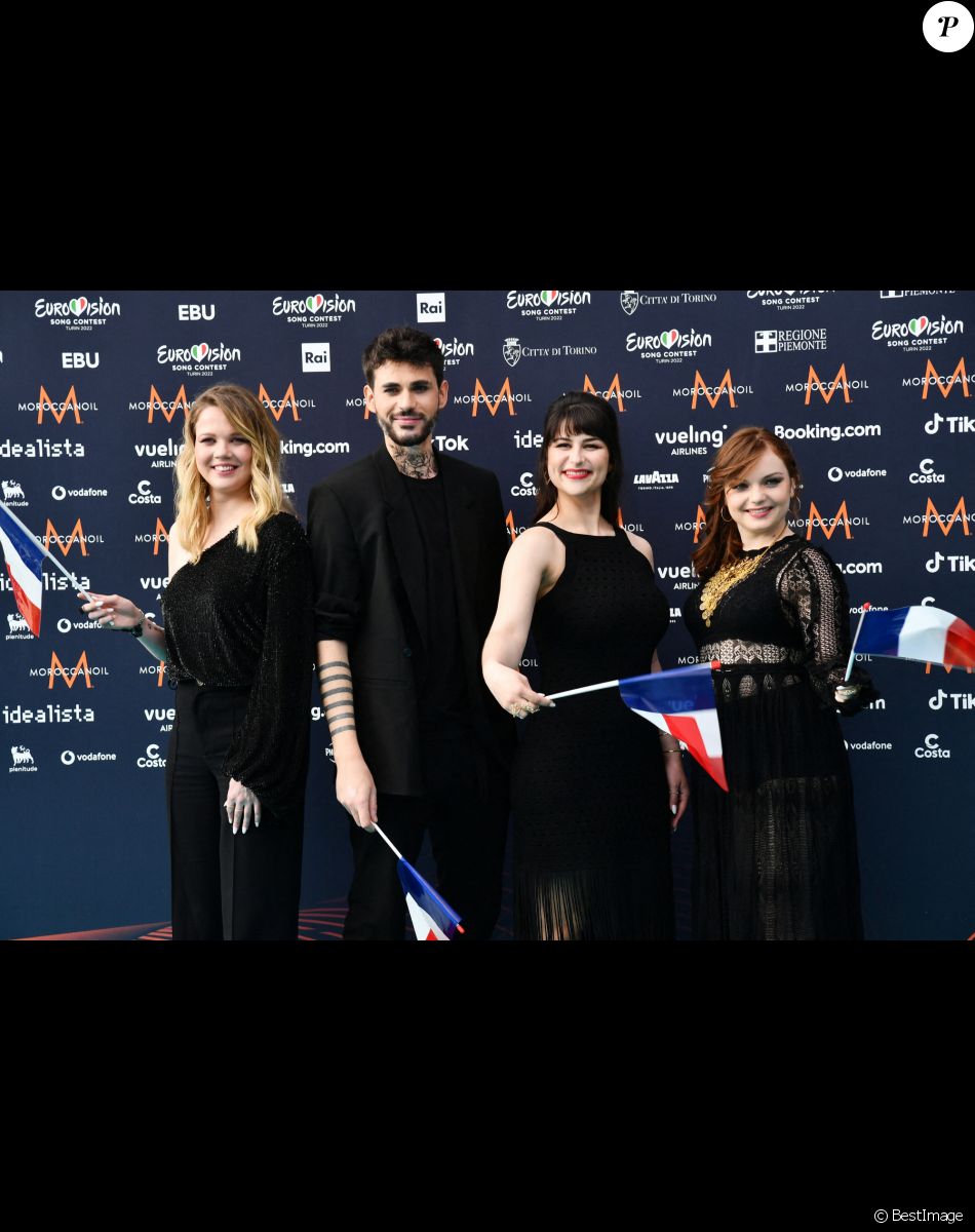 France : Alvan & Ahez au photocall de "l'Eurovision 2022" à Turin, le 8 mai 2022.
