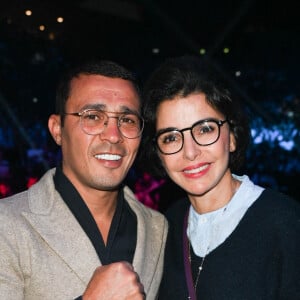 Brahim Asloum et Rachida Dati - Les célébrités assistent au combat de boxe opposant le français Tony Yoka au congolais Martin Bakula à l'AccorHotels Arena à Paris, France, le 14 mai 2022. © Coadic Guirec/Bestimage