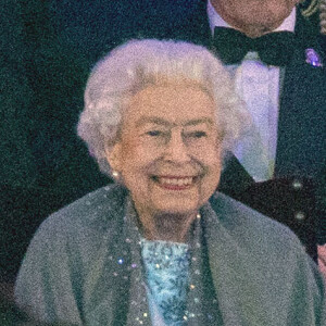 Le reine Elisabeth II d'Angleterre assiste au spectacle de son jubilé "The Queen's platinum jubilee celebration lors du Windsor Horse Show à Windsor