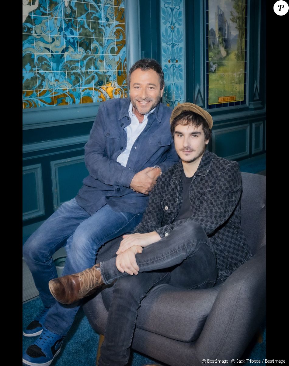 Exclusif - Bernard Montiel, Gauvain Sers lors de l'enregistrement de l'émission "Olympiascope" à Paris, diffusée sur Olympia TV, une chaîne du groupe Canal+ et en replay sur myCANAL © Jack Tribeca / Bestimage